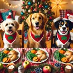 three-happy-dogs-sitting-at-a-table-of-healthy-dog-friendly-holiday-dinner